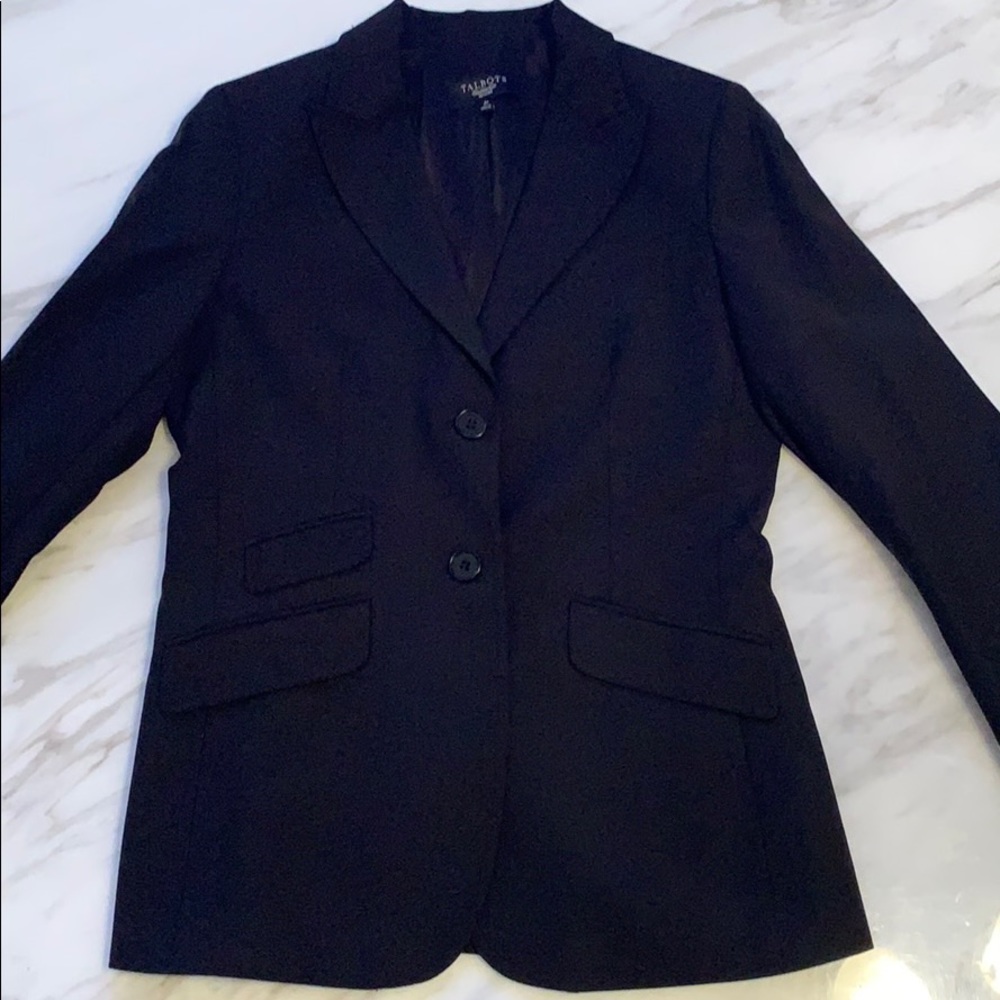 Talbots Black Fitted Women’s Blazer.  Sz 4p.